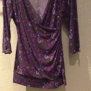 3/4 sleeve cross front